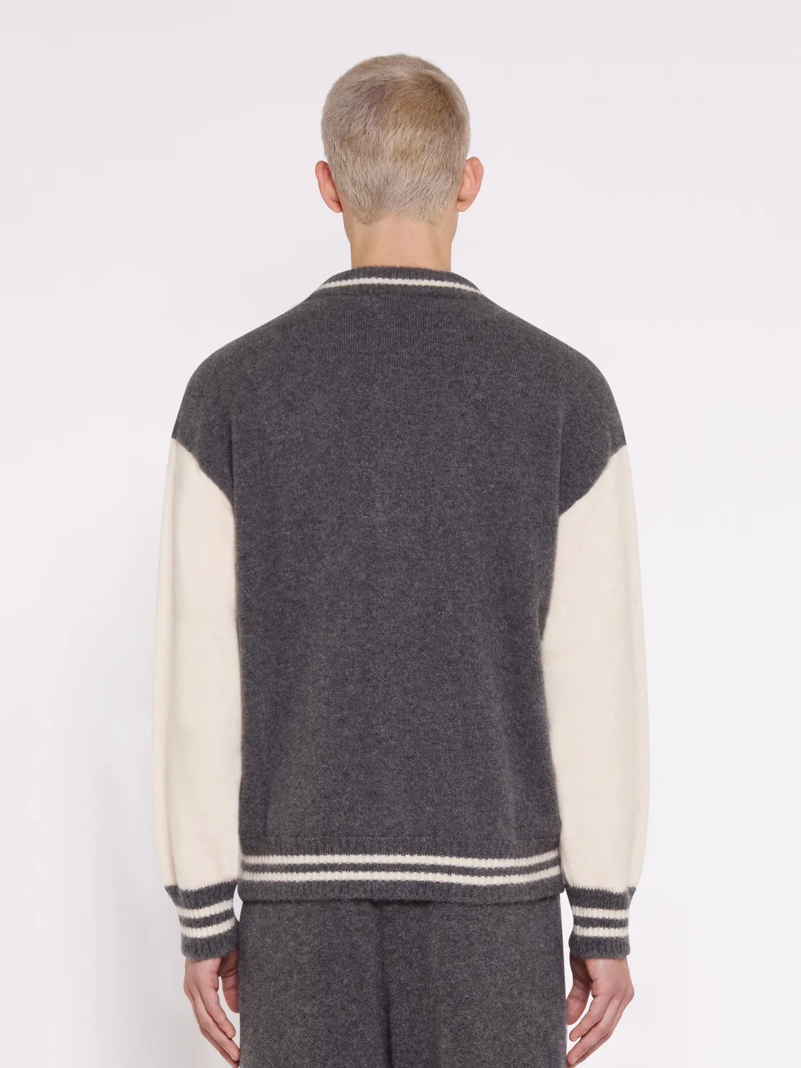 Laneus bomberjakke charcoal cashmere silke herre