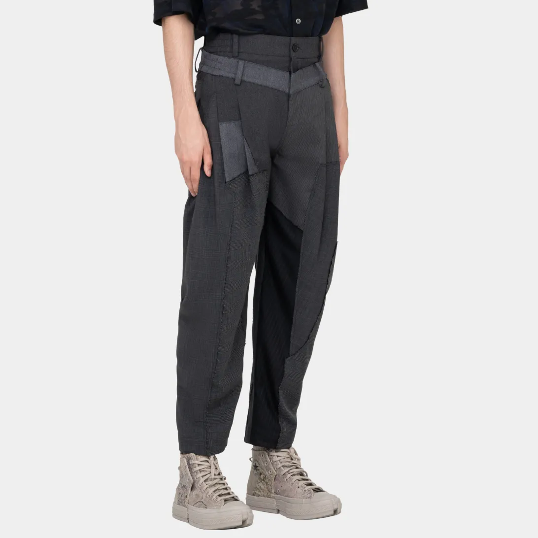 Feng Chen Wang Wool Patchwork bukser uld