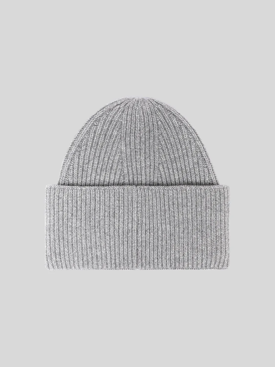 Laneus Cashmere Beanie hue melange gray 100% cashmere