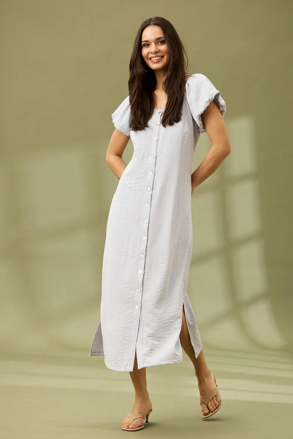 IN FRONT Filippa kjole med knapper S-XXL
