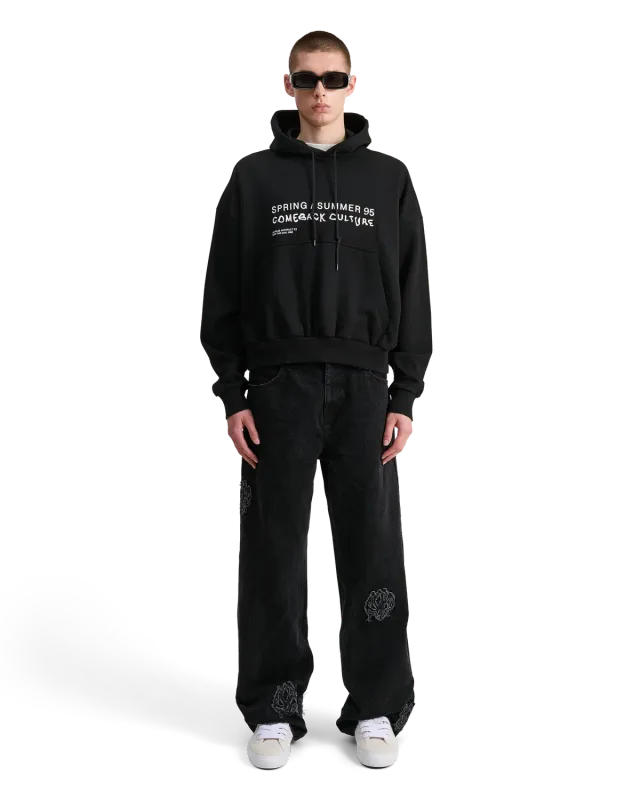 Alis Malto Cropped Hoodie hættetrøje sort boxy