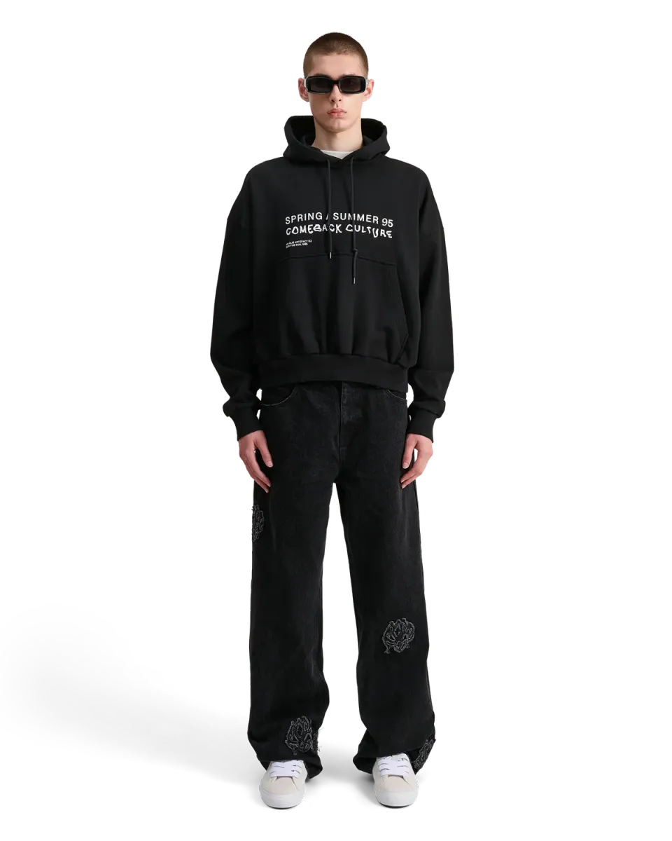 Alis Malto Cropped Hoodie hættetrøje sort boxy