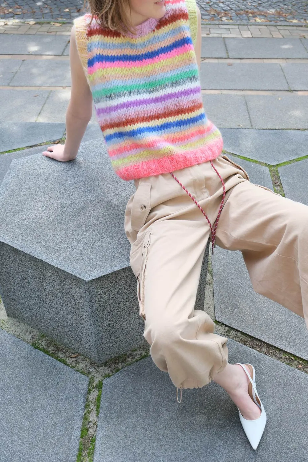 DAWN x DARE Cooper vest 900 multi deadstock mohair