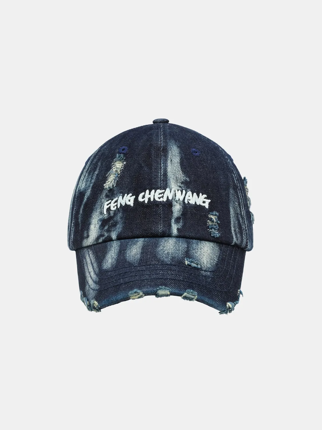 Feng Chen Wang tie-dye denim kasket blå