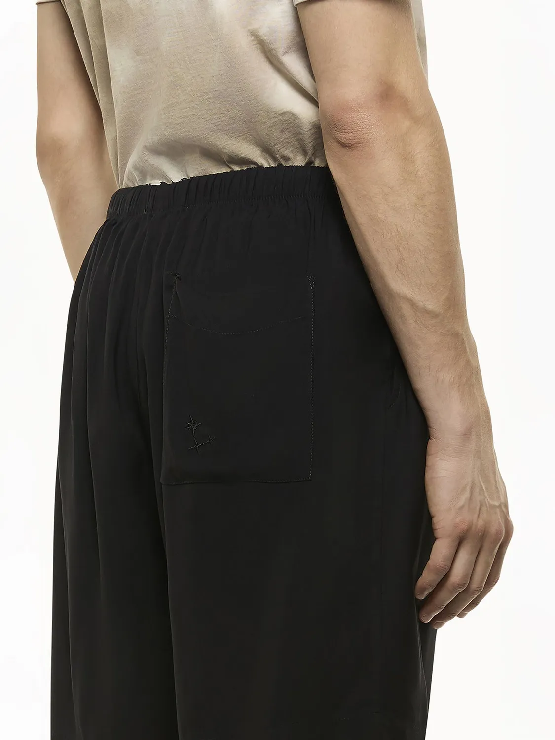 Laneus shorts bermuda viskose sort