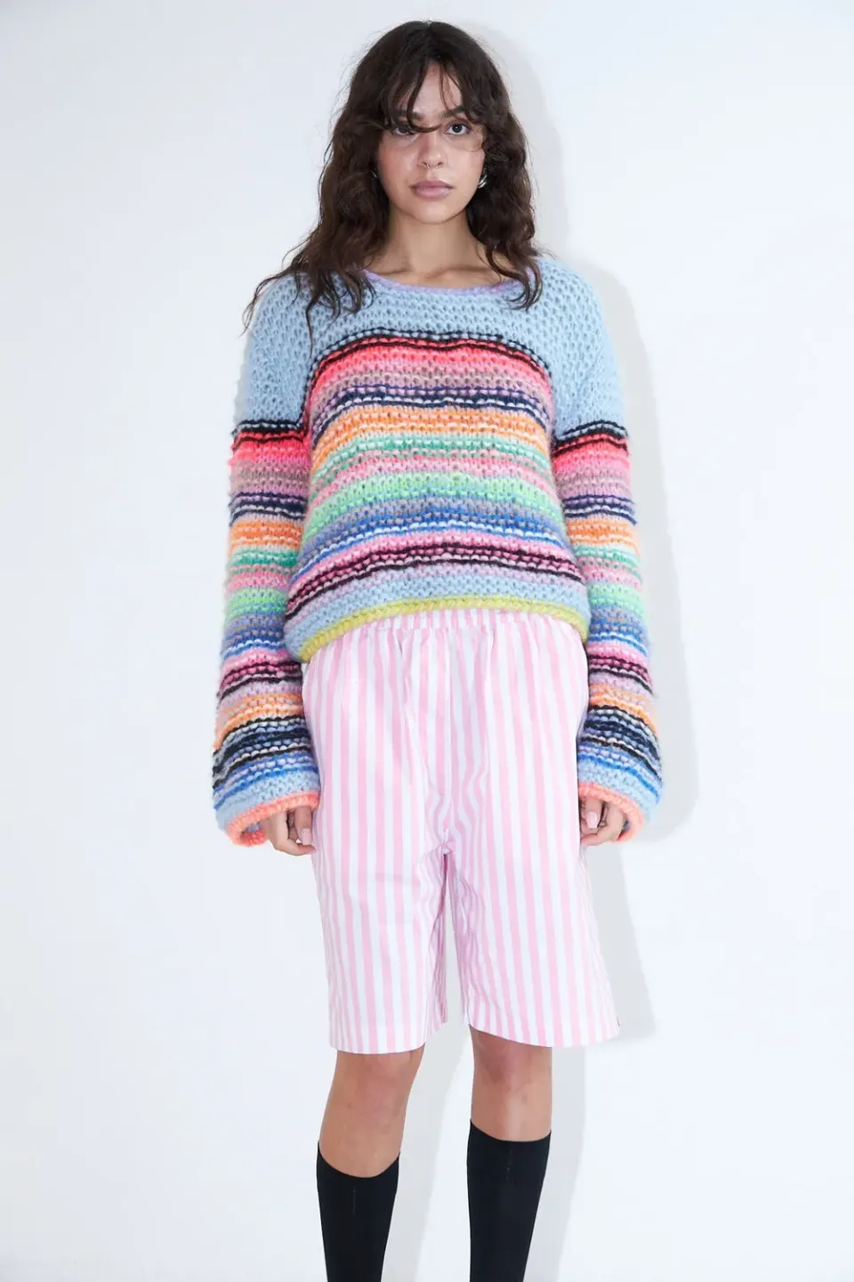 DAWNxDARE Sassie Stripe pullover 921 Ice Blue Multi