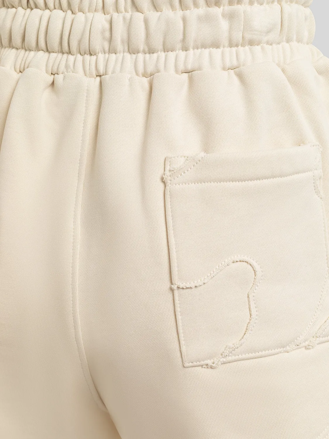 Laneus Sweatshorts shorts cream bomuld høj talje