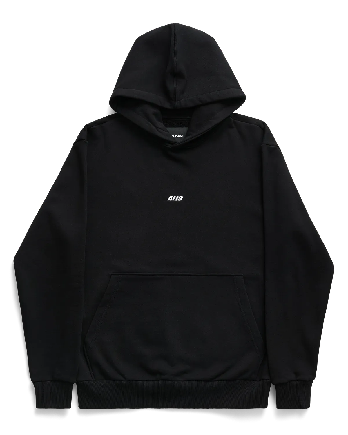 Alis Aori Logo hættetrøje solid black bomuld
