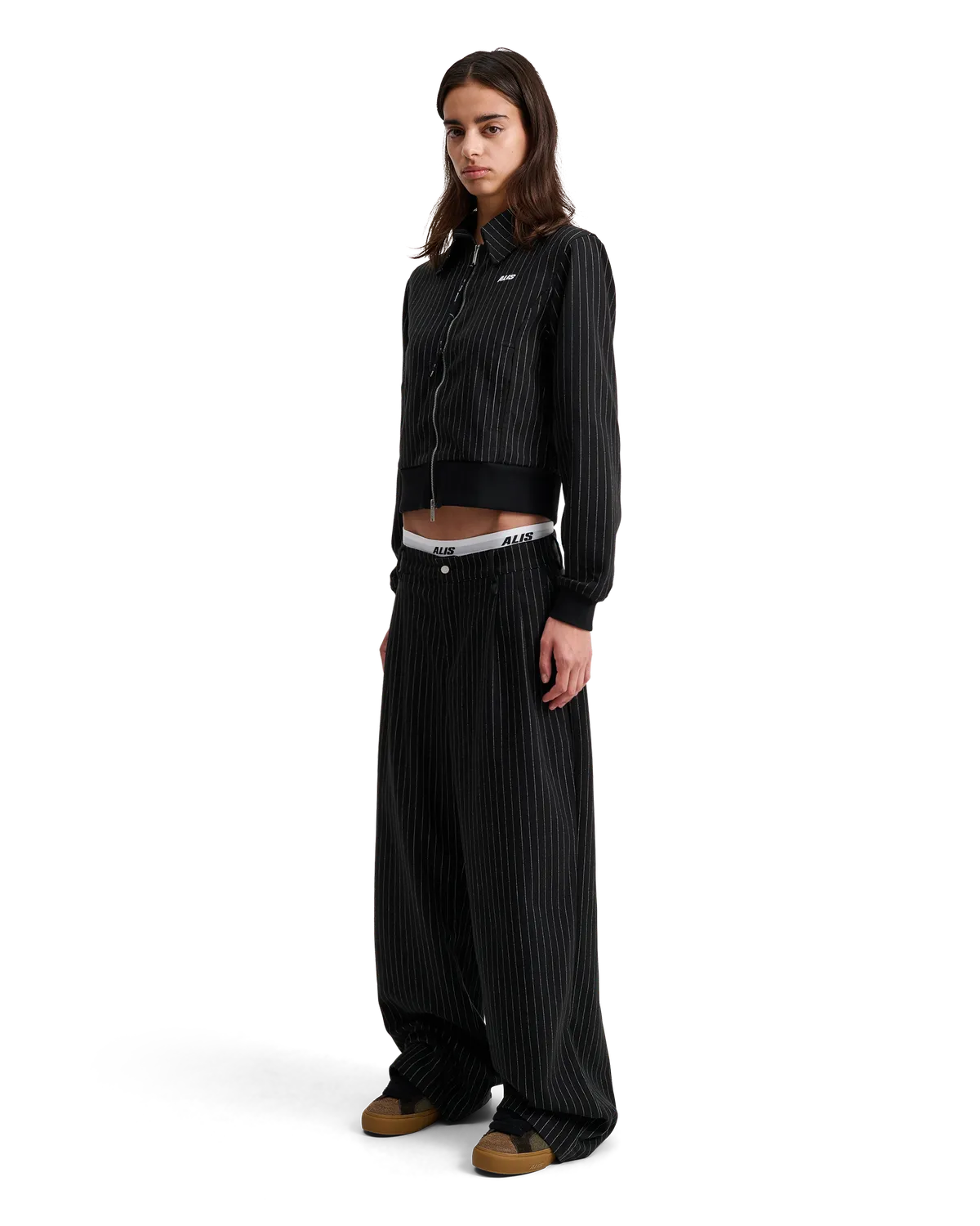 Alis Phylli chino bukser Black Pinstripe vide