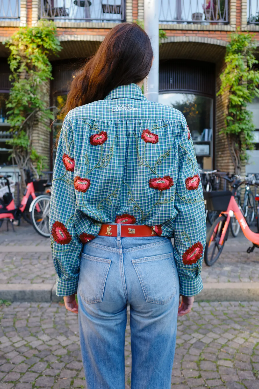 Caro Editions Bonsai Shirt skjorte broderi blomst S L