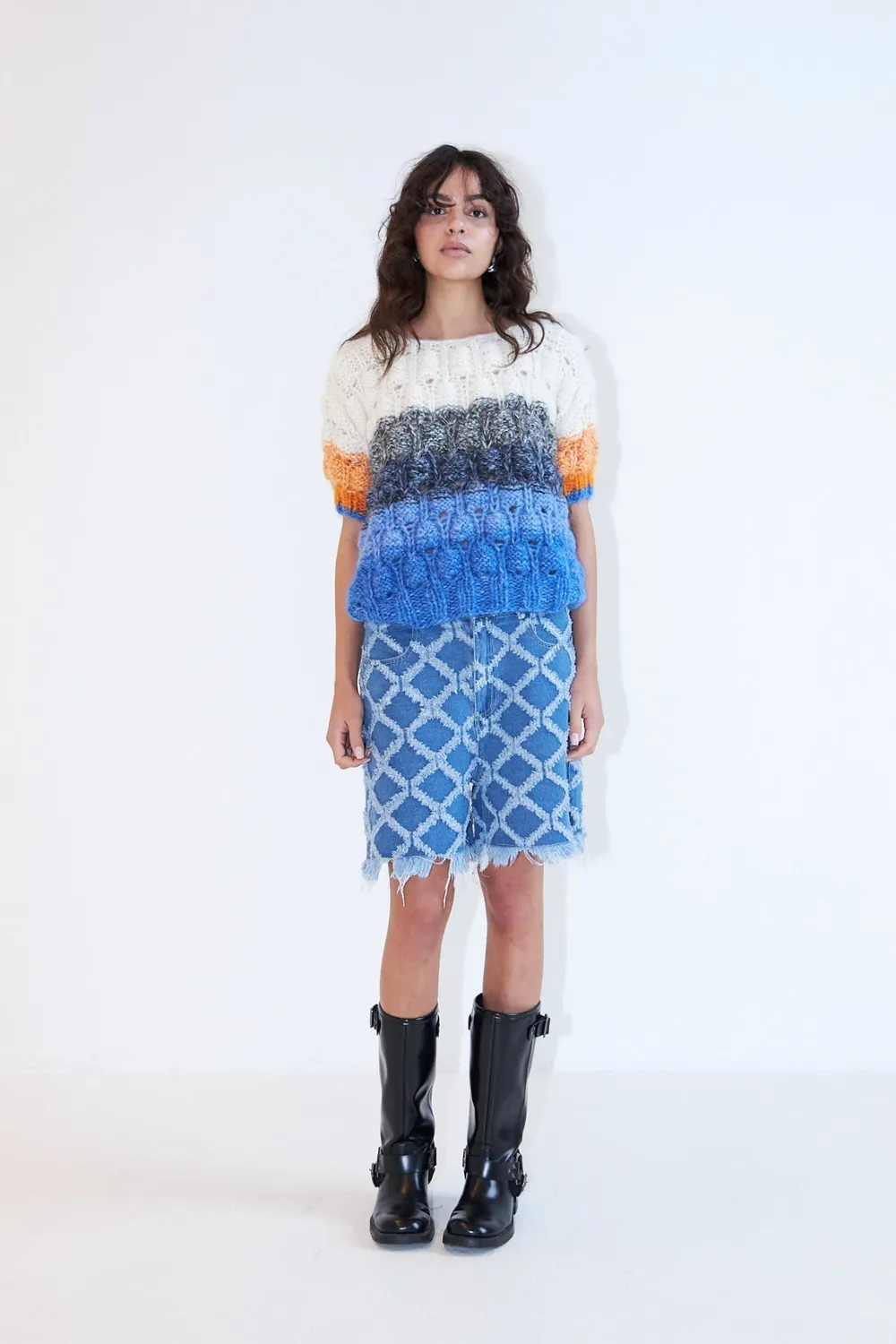 DAWNXDARE ACACIA SHADE 925 strikbluse deia blue
