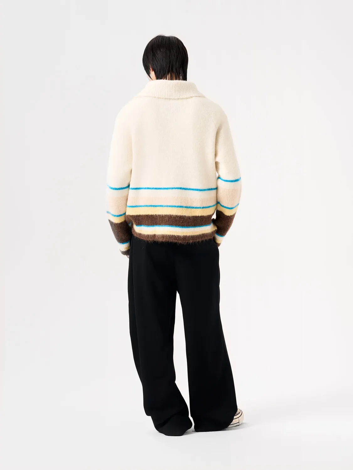 Feng Chen Wang Striped Jacquard Knit Cardigan alpakacardigan flerfarvet