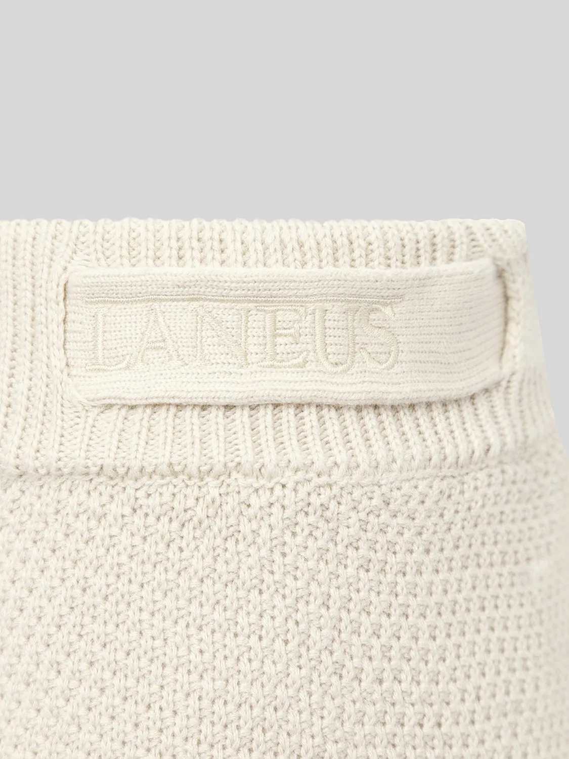 Laneus Knitted Bermuda shorts cream bomuld
