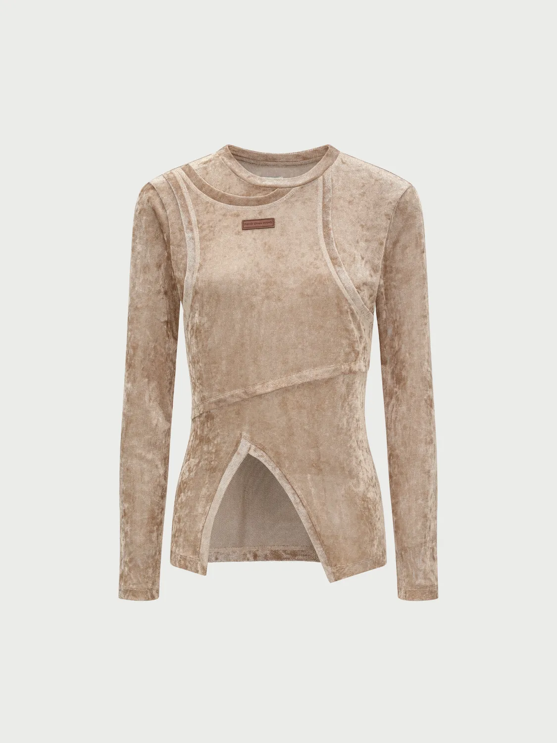 Feng Chen Wang Deconstructed langærmet T-shirt stræk