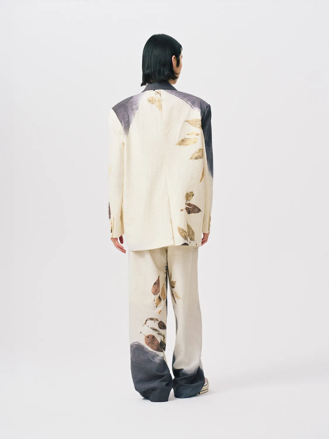 Feng Chen Wang Natural Plant Dye blazer blomstertryk