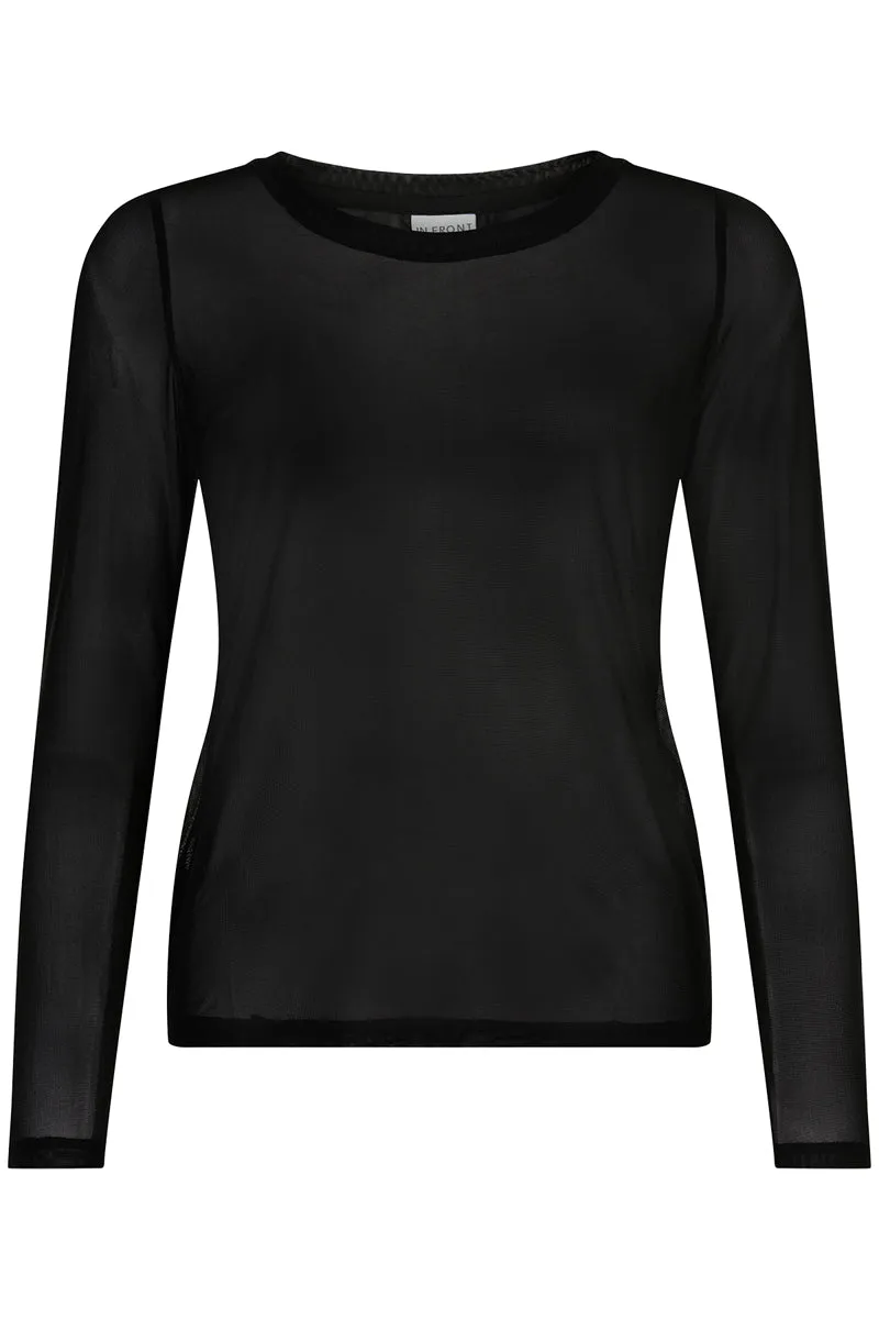 IN FRONT Gro Mesh t-shirt gennemsigtig tætsiddende