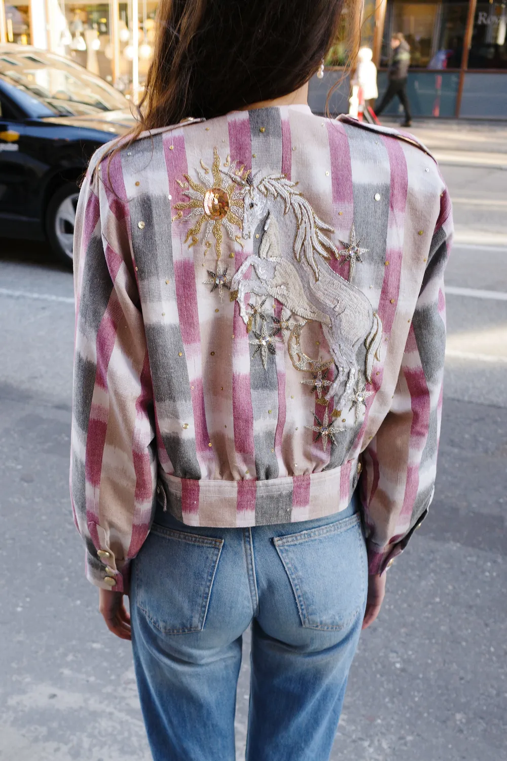 Caro Editions Laura Jakke ikat unicorn bomuld