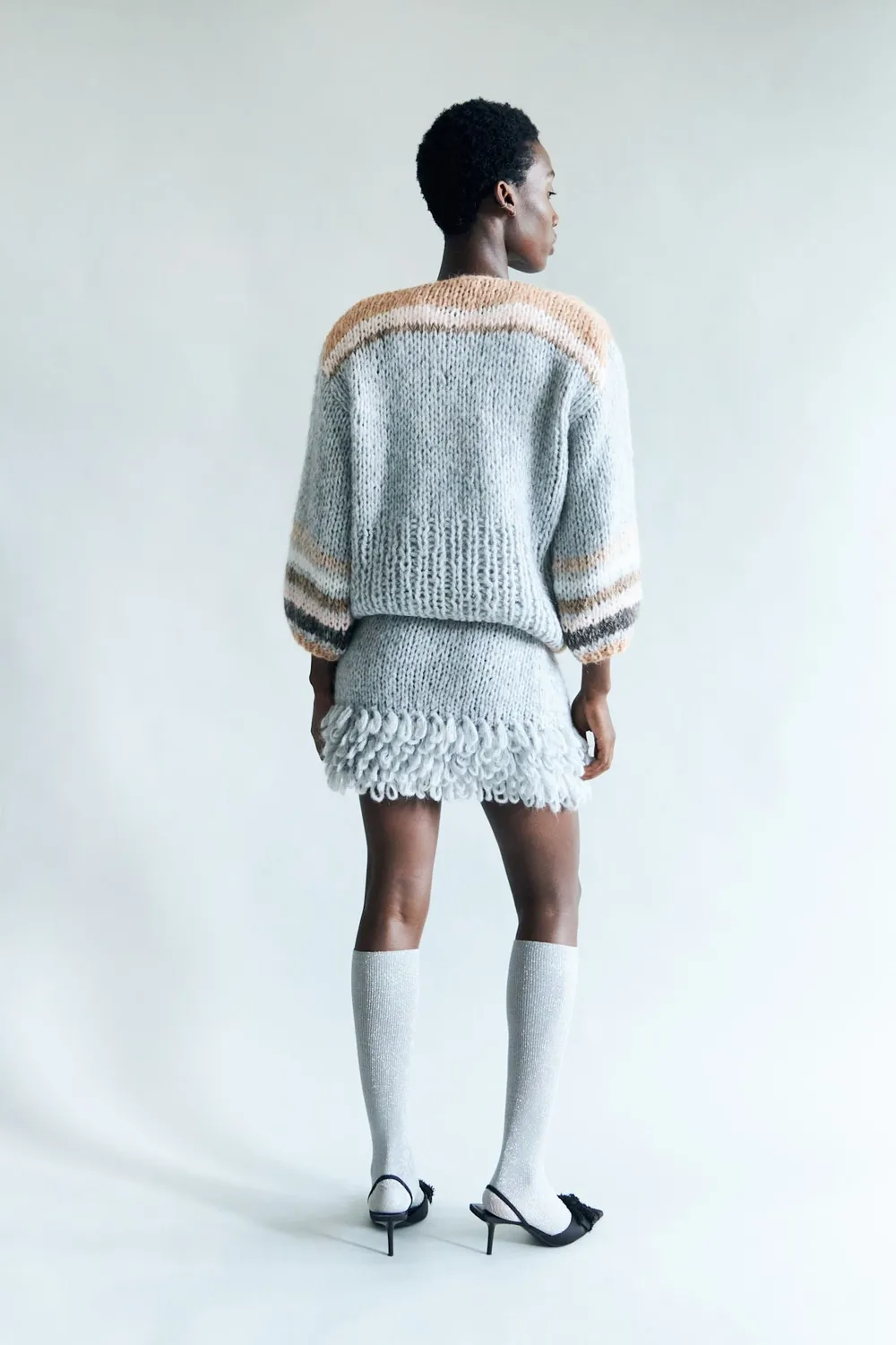 DAWNXDARE Eden 190 Cloud cardigan stribet mohair