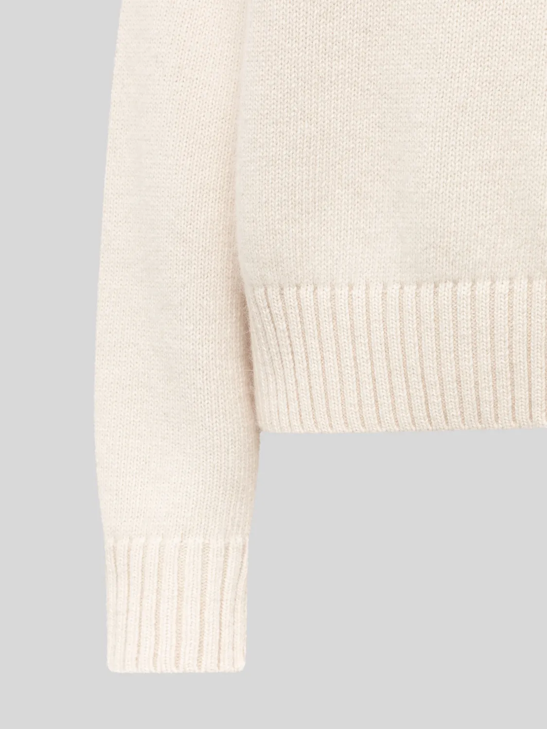 Laneus Wool Angora mock-neck sweater cream