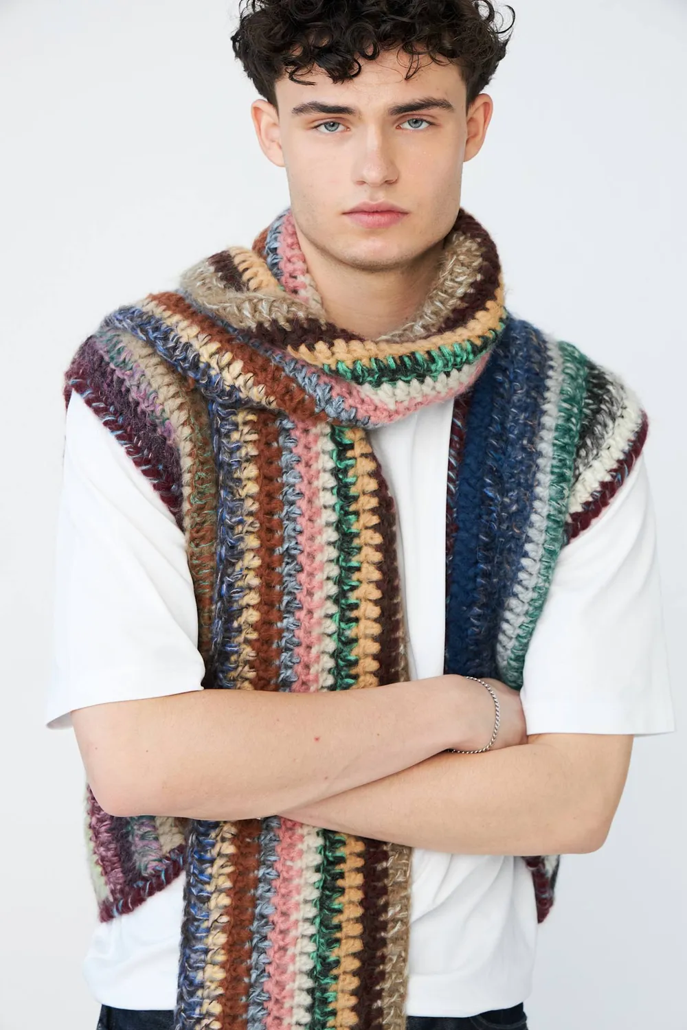 DAWNXDARE Fine strikvest 990 dark multi unik