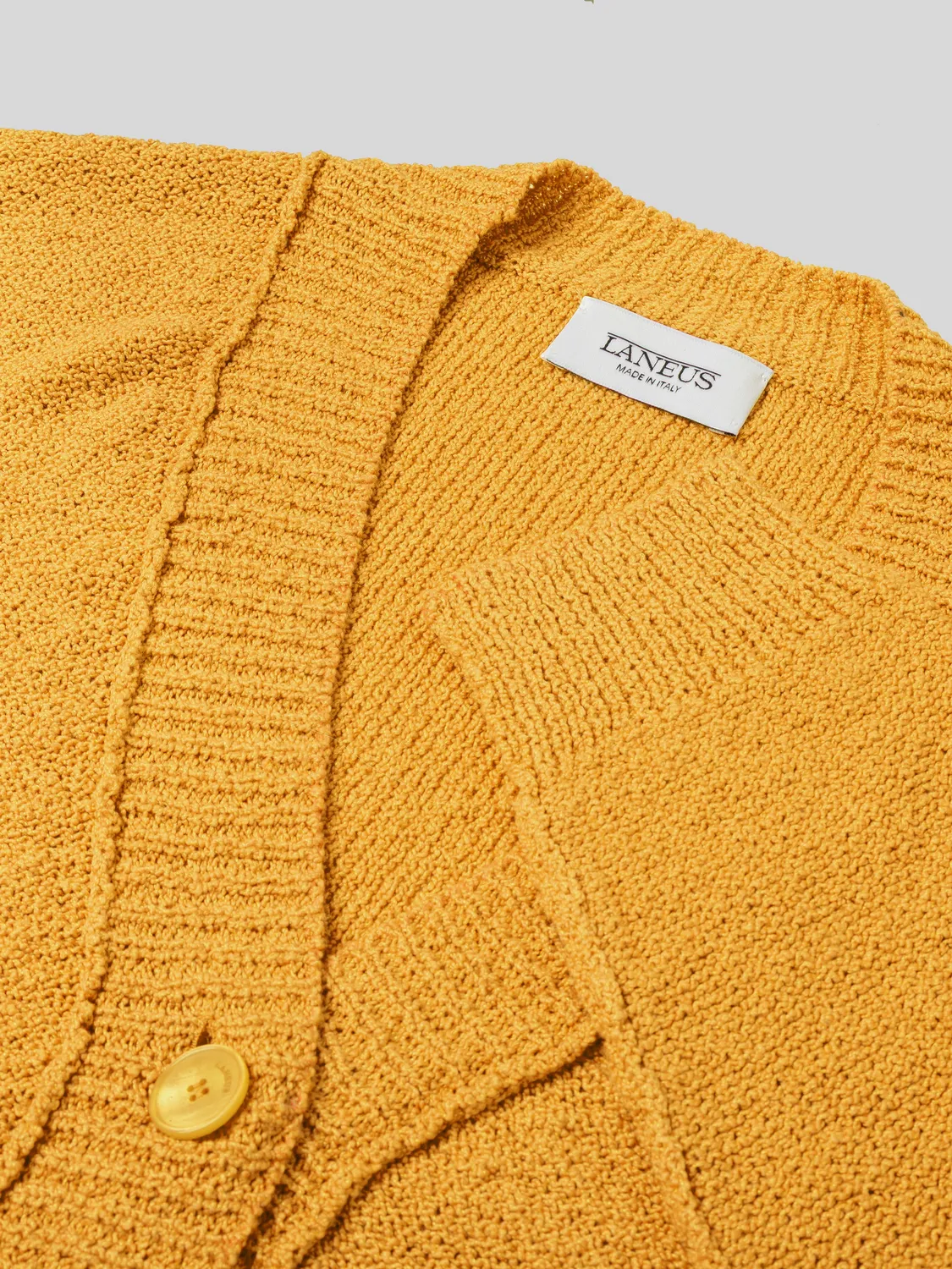 Laneus Knit Cardigan saffron bomuld cashmere