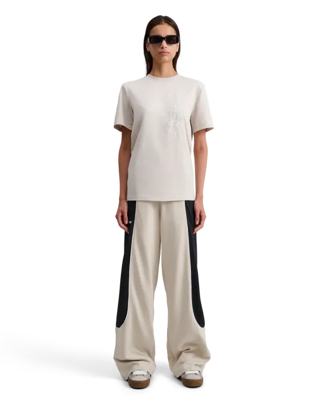 Alis Jeron t-shirt Off White broderet cropped