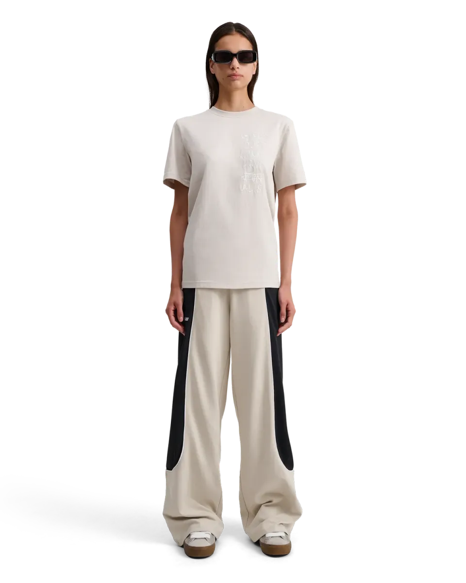 Alis Jeron t-shirt Off White broderet cropped