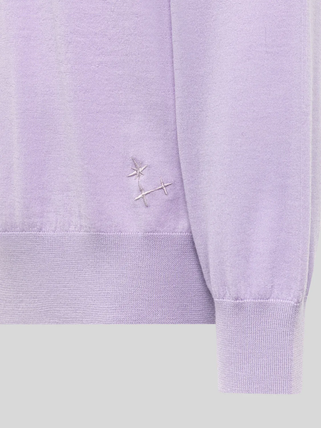 Laneus Merino Wool Crew Neck striktrøje wisteria merinould