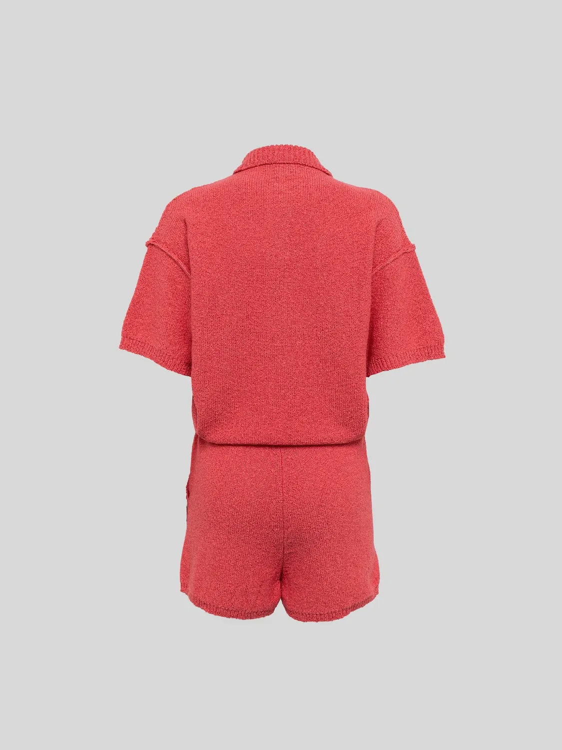 Laneus kort jumpsuit cashmere silke pink