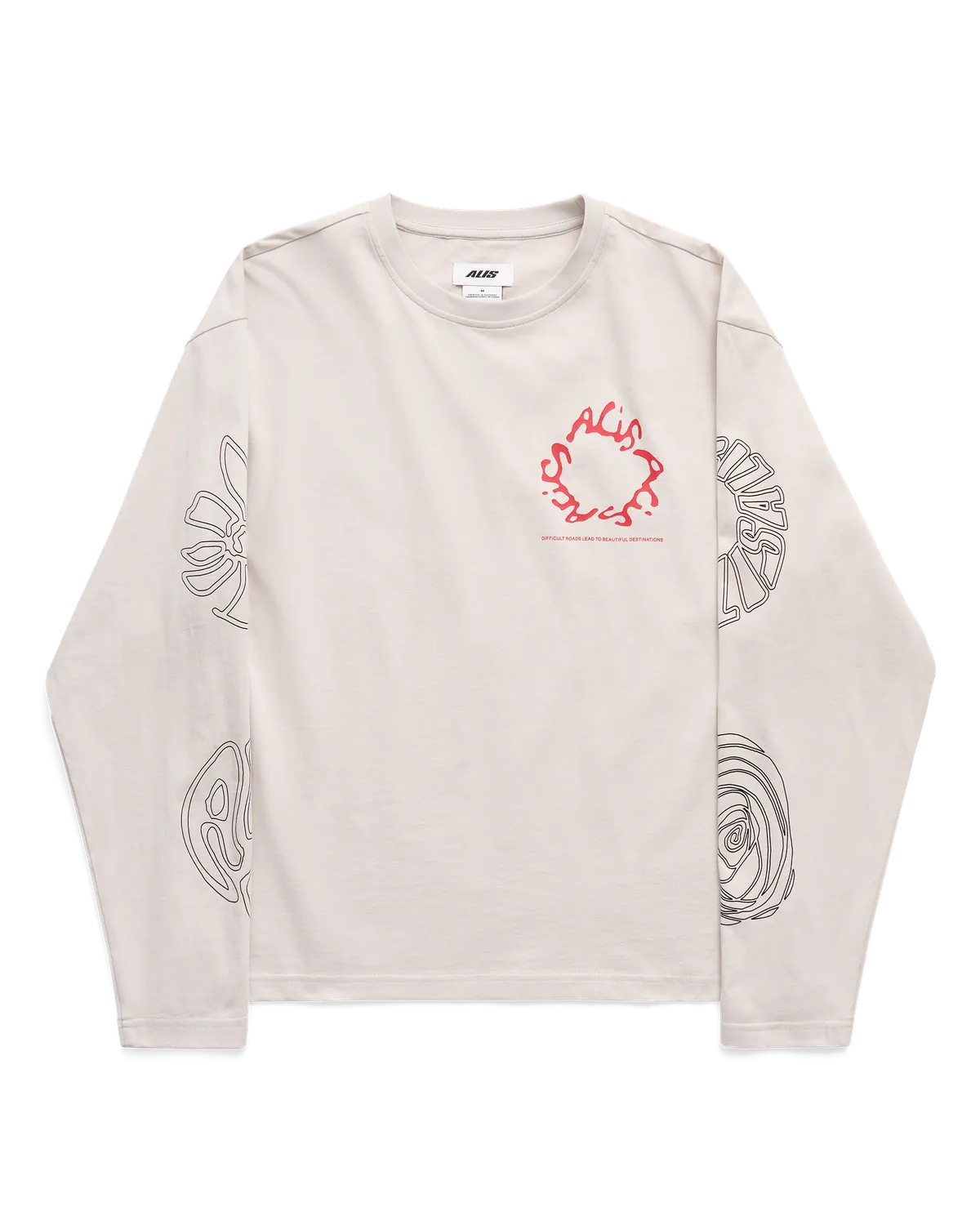 Alis Joshua langærmet t-shirt offwhite bomuld