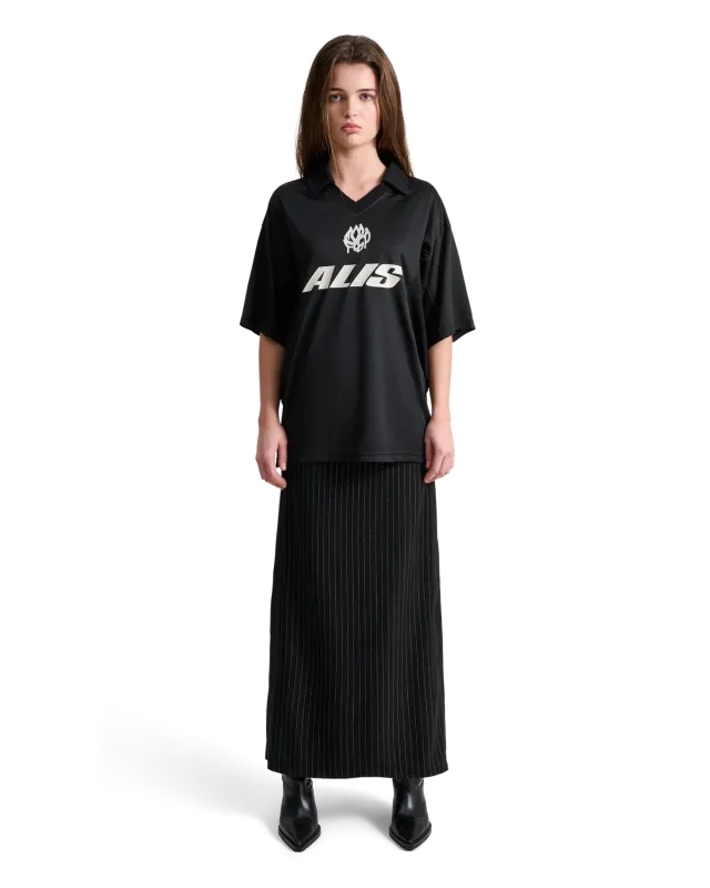 Alis Wizzy polo Black/Grey løs pasform