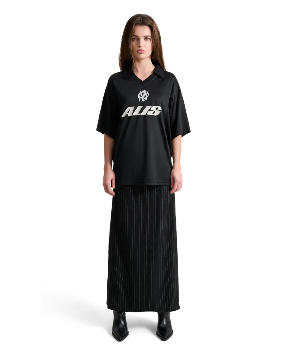 Alis Wizzy polo Black/Grey løs pasform