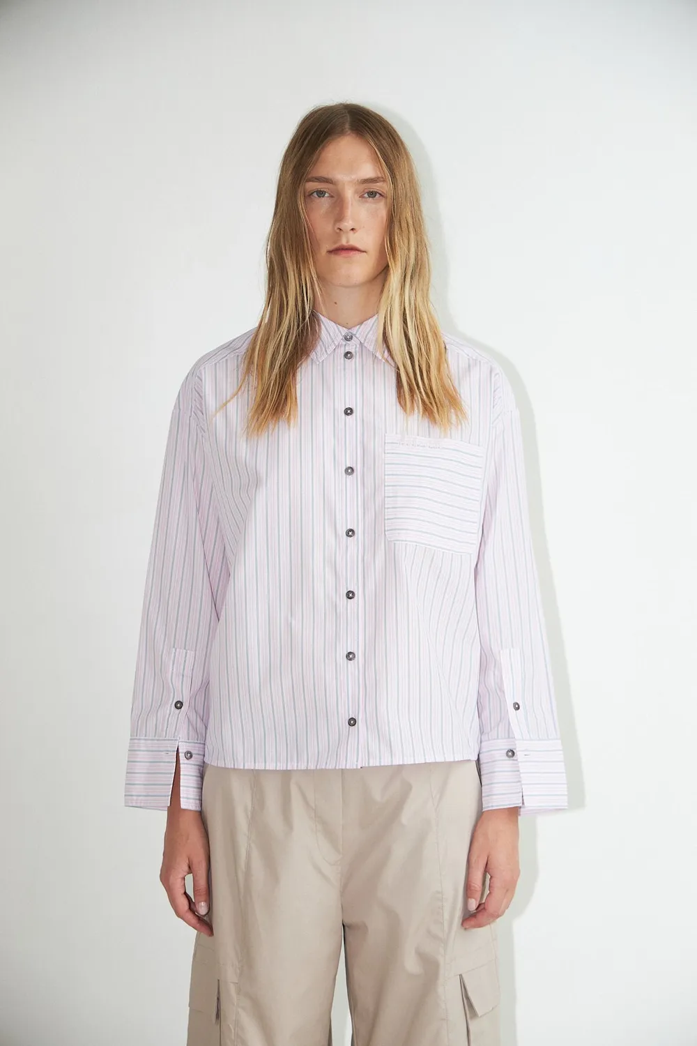 Dawnxdare Abbie skjorte 203 Baby Pink stribet