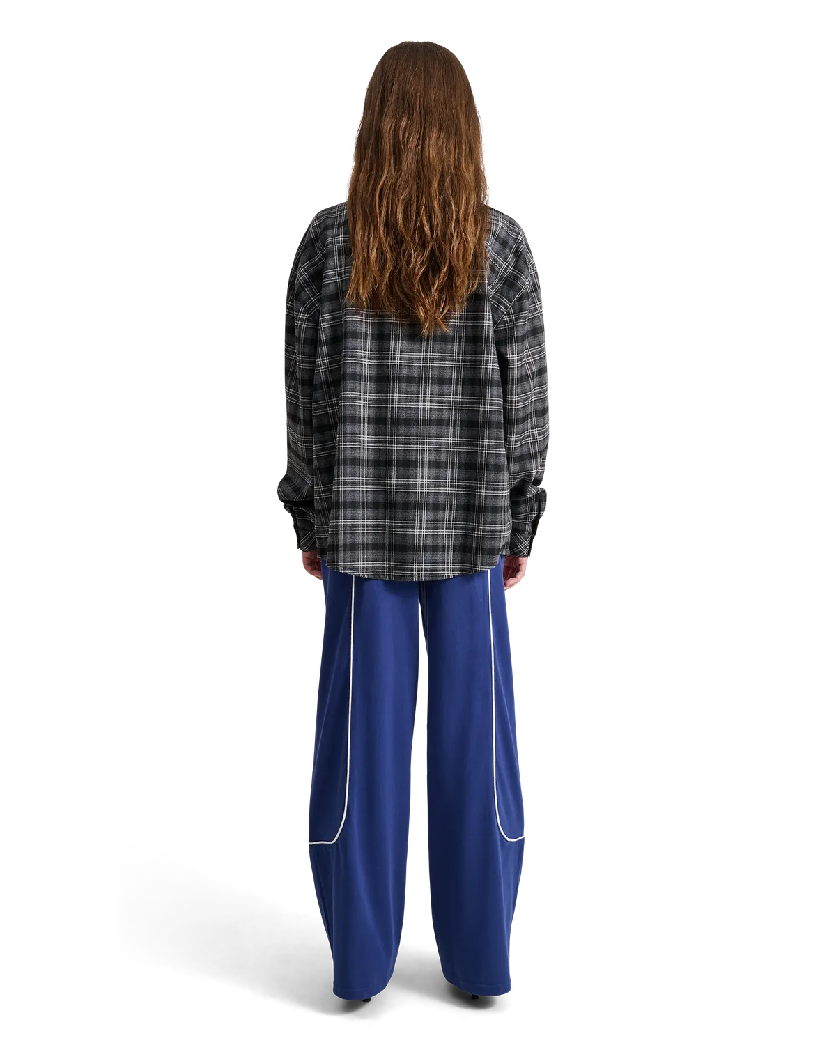 Alis Syril skjorte grey black tartan oversized