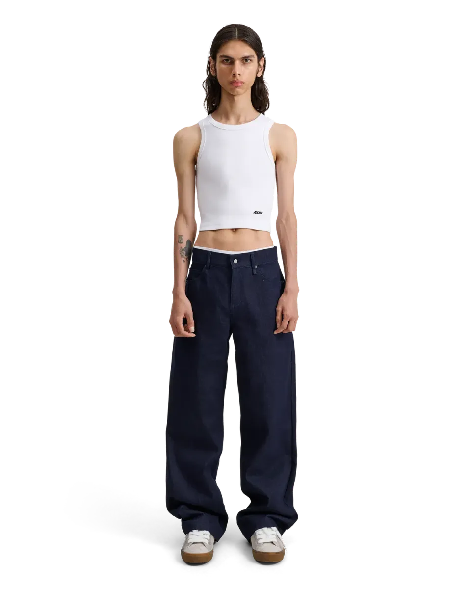 Alis Bam Wide Fit jeans Solid Blue rå denim
