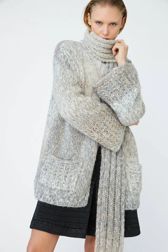 DAWNxDARE Elliot cardigan 190 cloud med lommer