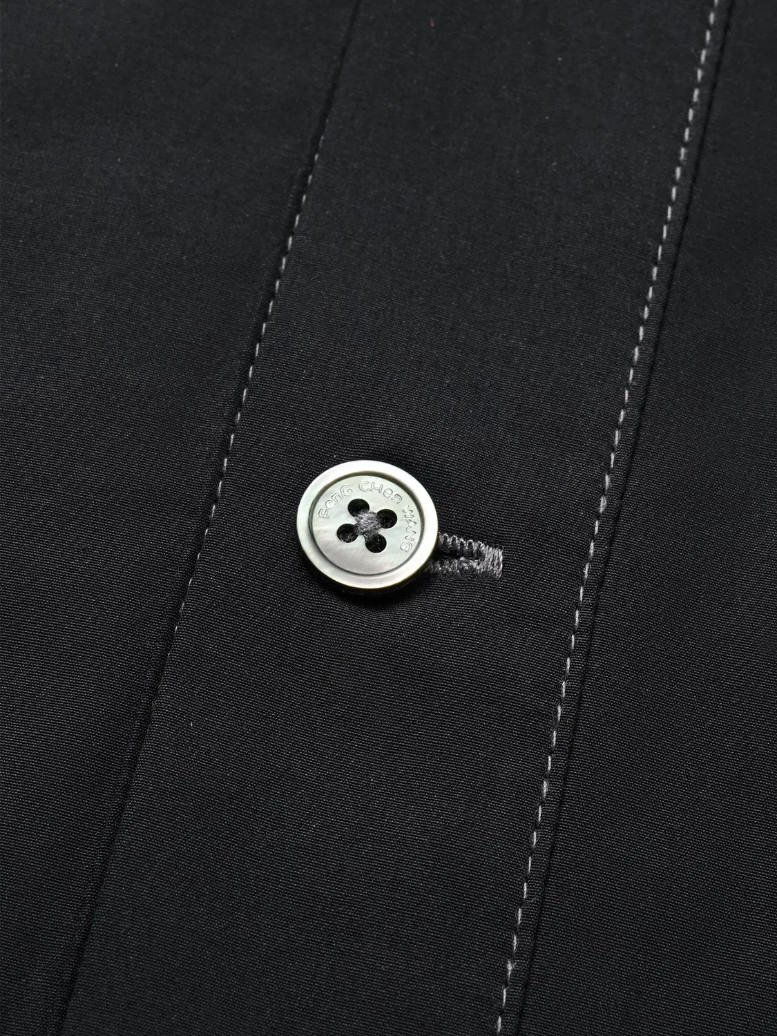 Feng Chen Wang Dark Patchwork skjorte mørk bomuld