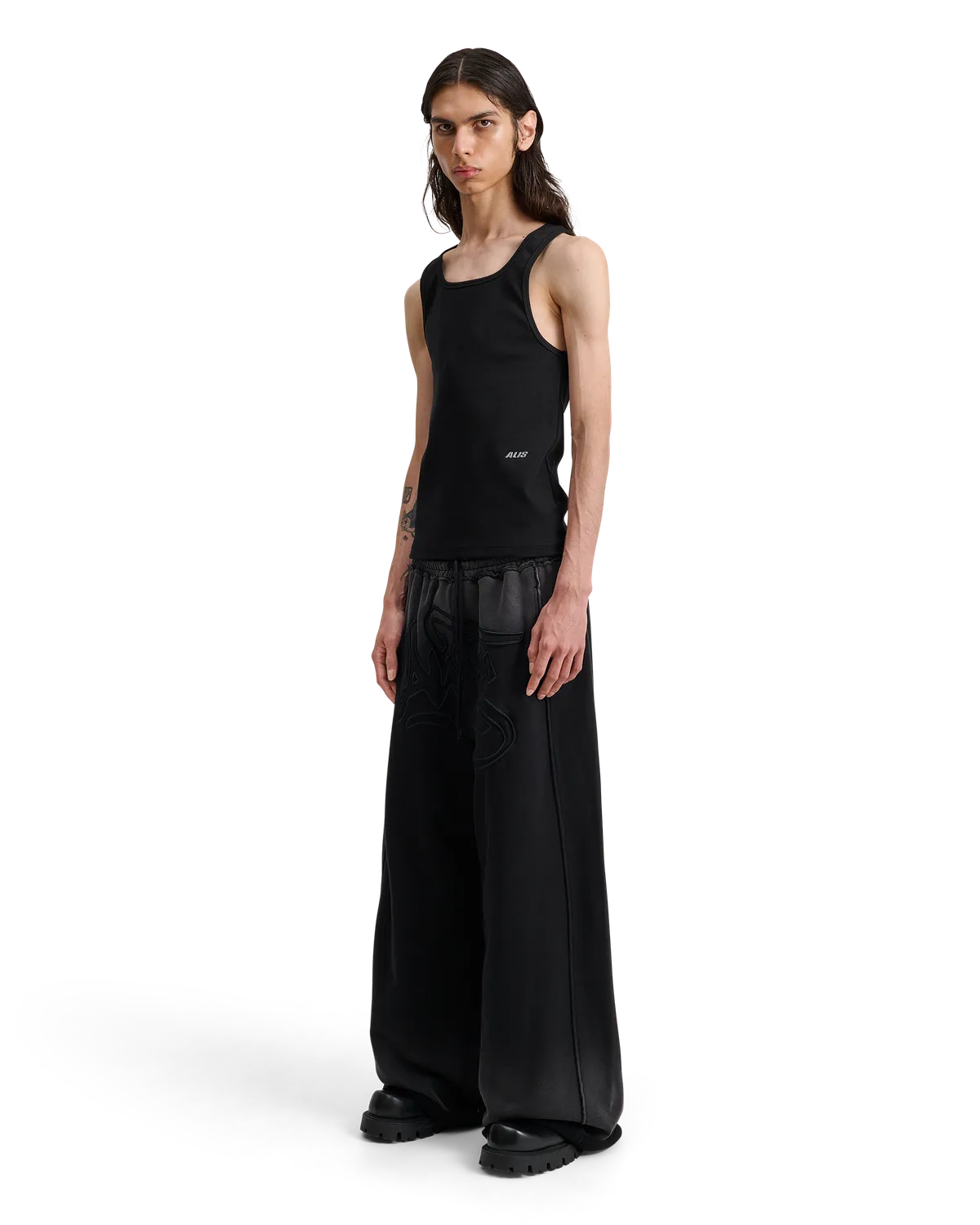Alis Mikheil sweatpants faded black vide bomuld