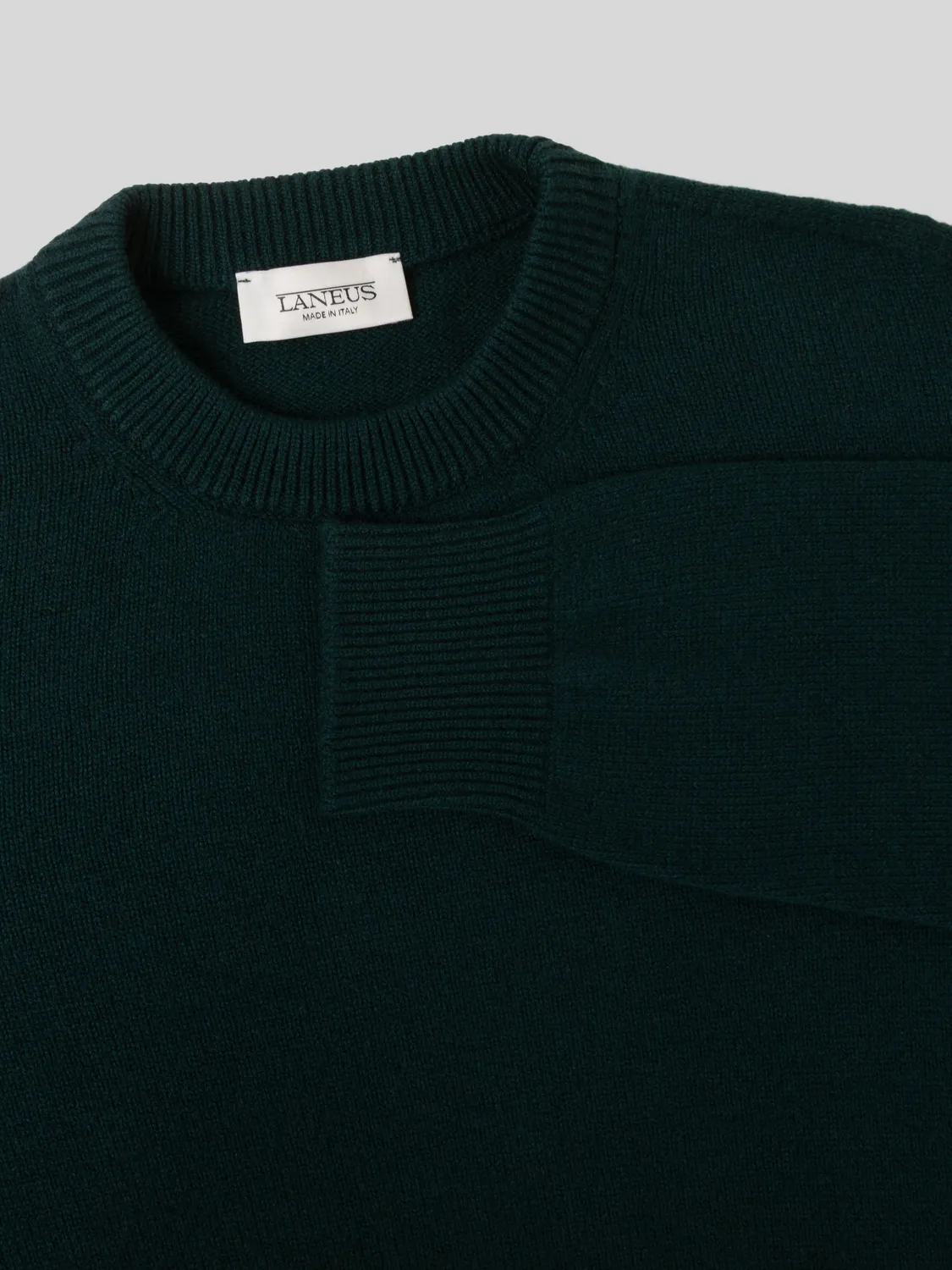Laneus Wool and Cashmere Crewneck sweater grøn merino