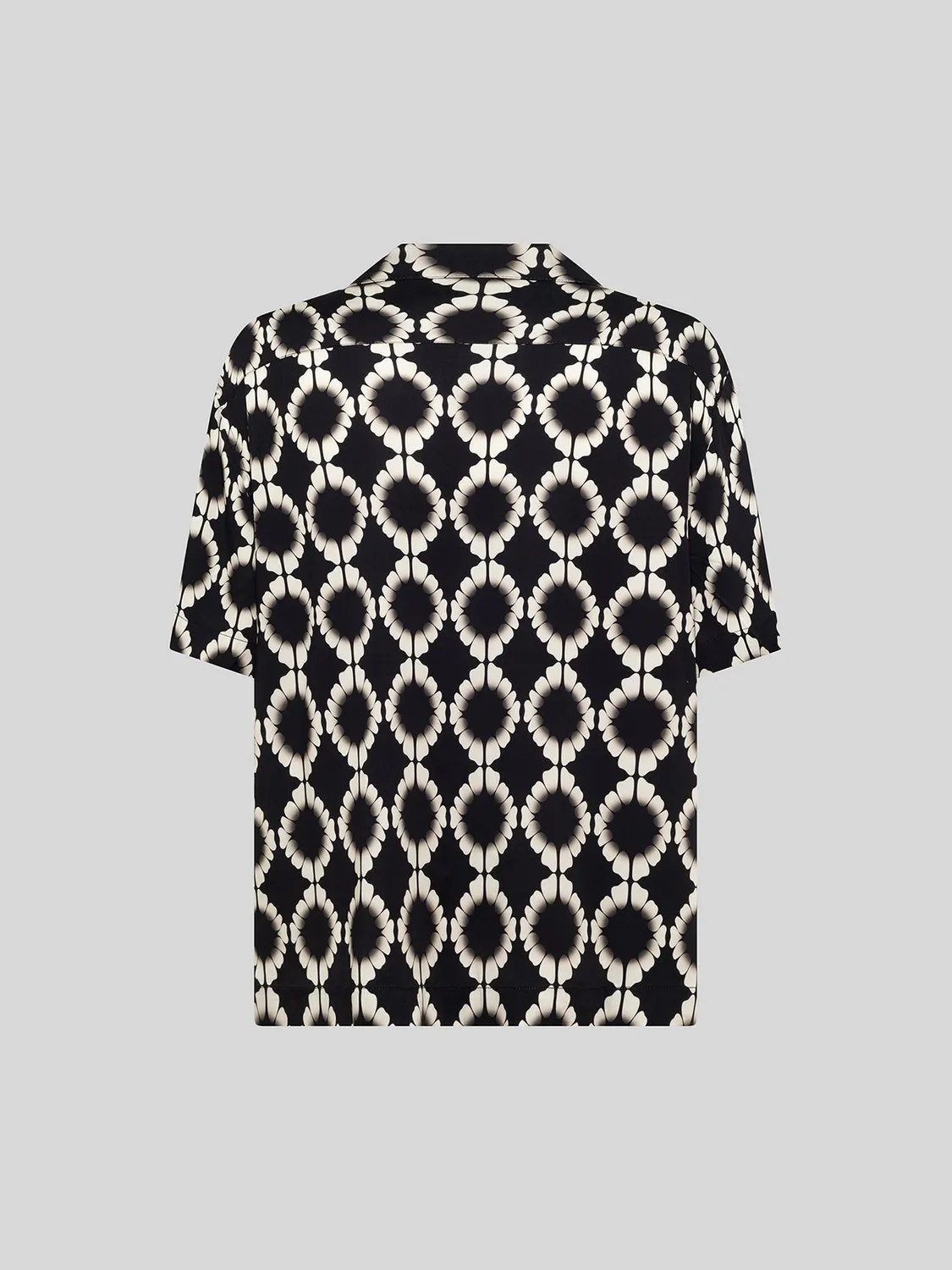 Laneus Bowling Shirt with Print skjorte sort viskose