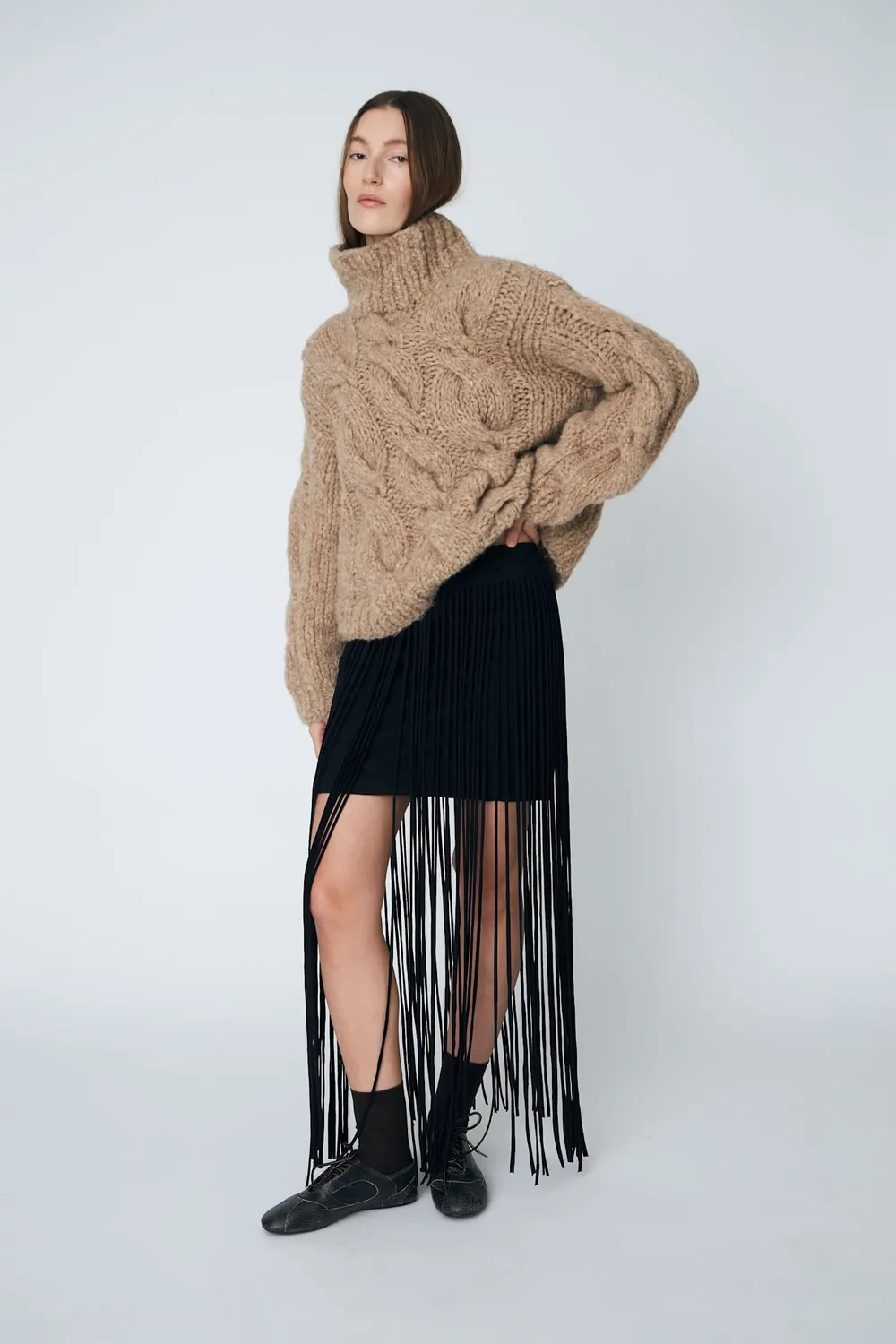 Dawnxdare Hope Torsade 192 pullover peat alpaka