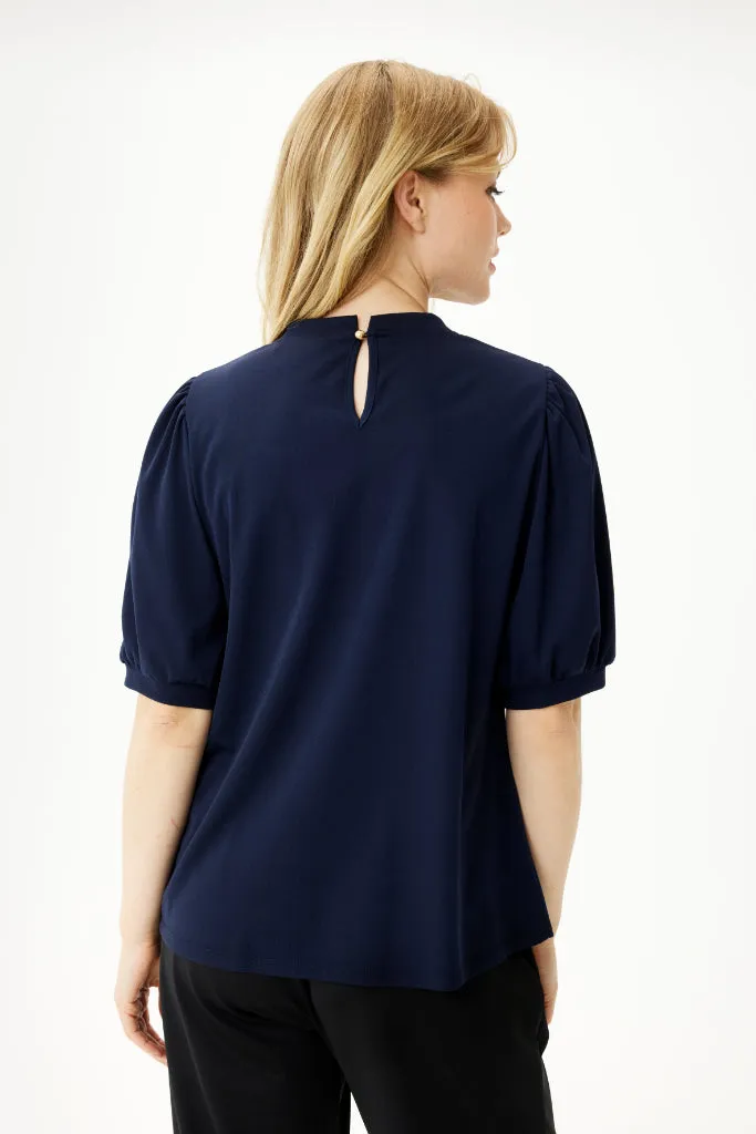 IN FRONT Grazia bluse jersey stræk halvlange ærmer