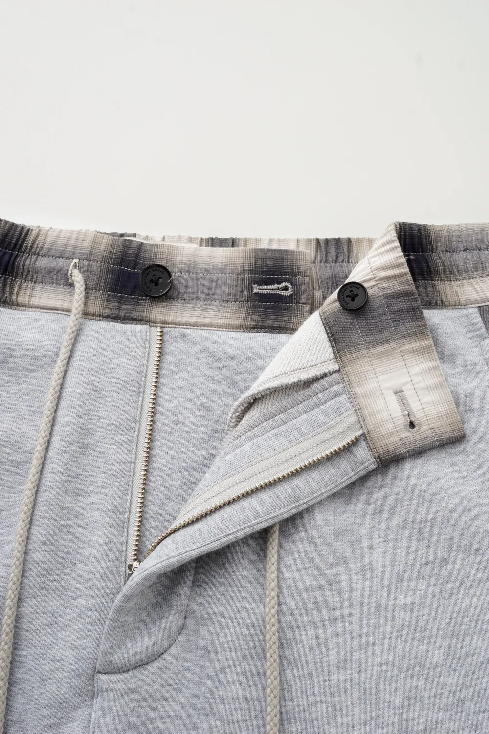 Feng Chen Wang Patched Panel jerseybukser grå tern