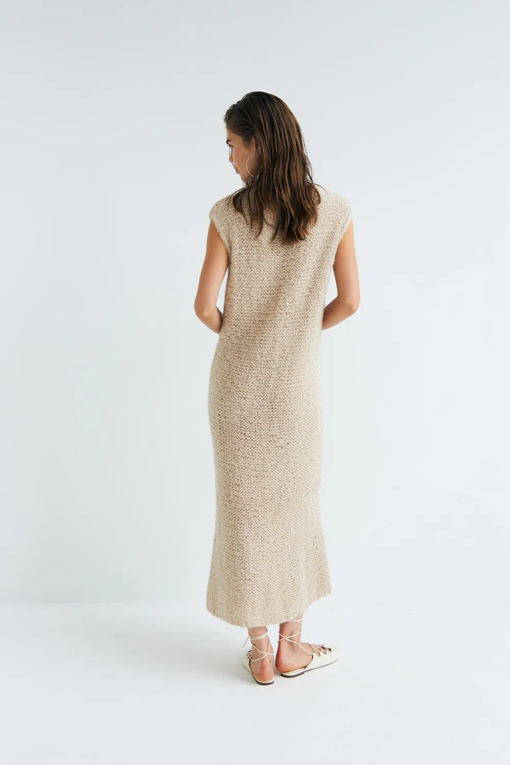 Dawnxdare Sille 592 strikkjole khaki viskose