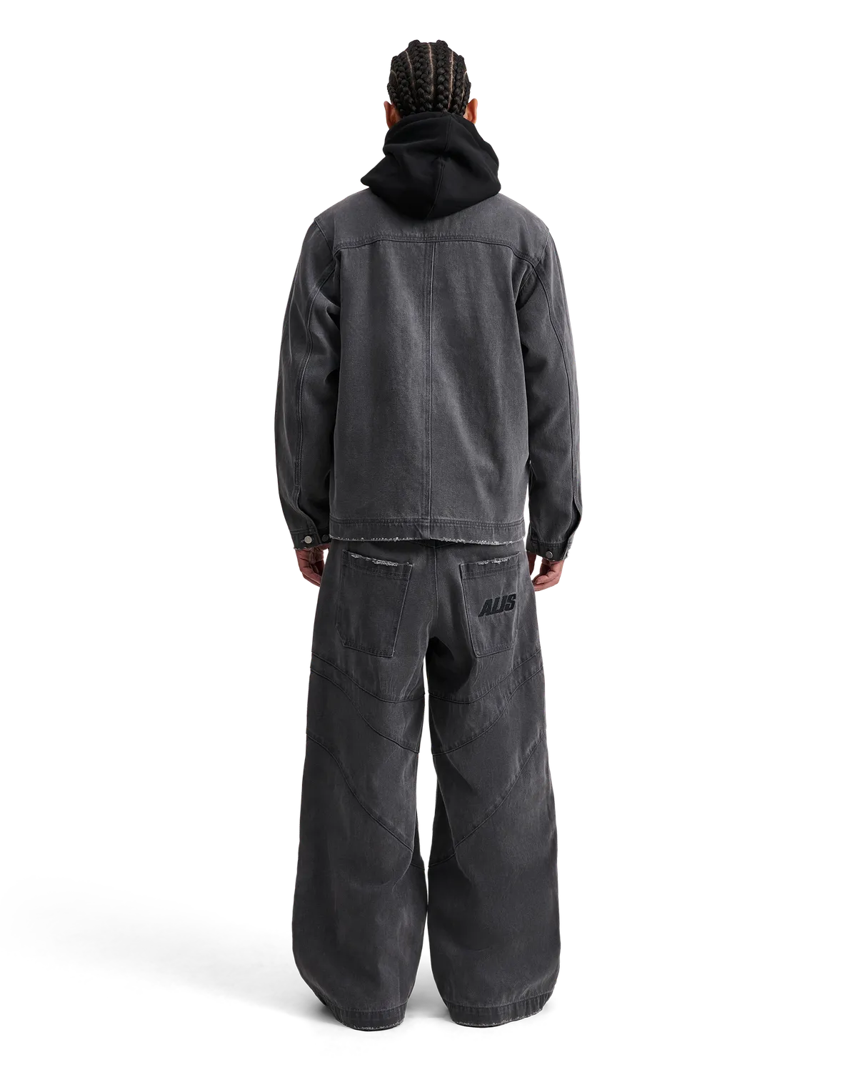 Alis Viren arbejdsjakke Washed Grey 100% bomuld