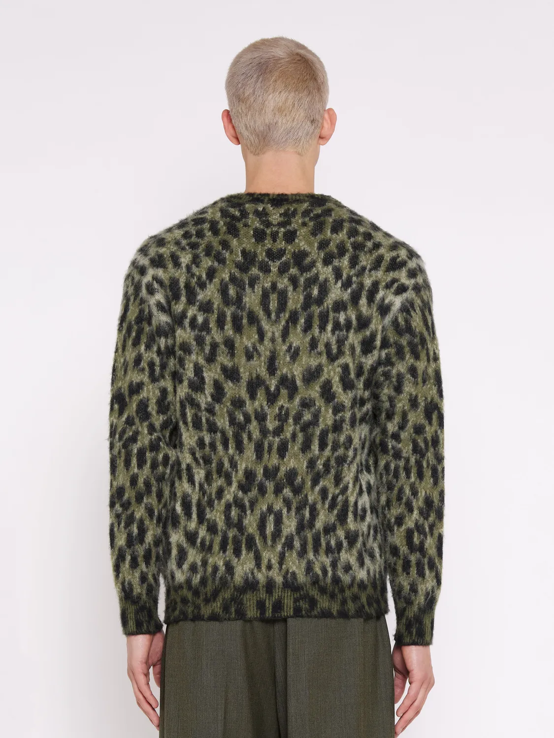 Laneus Boxy cardigan skovgrøn alpaka