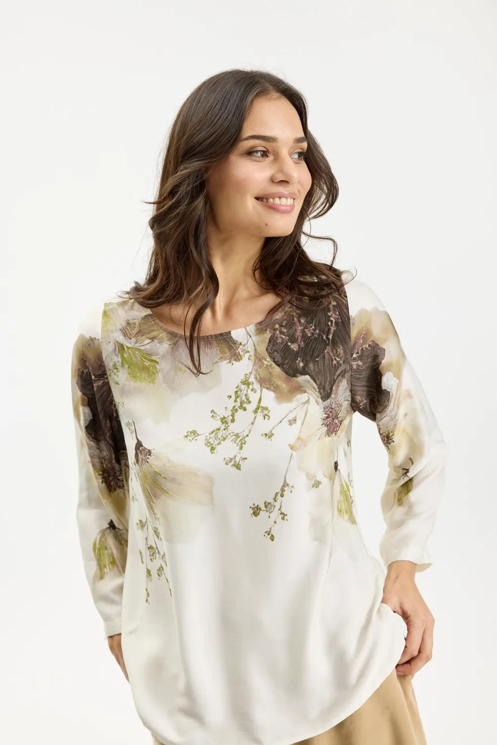 IN FRONT Silla bluse med print