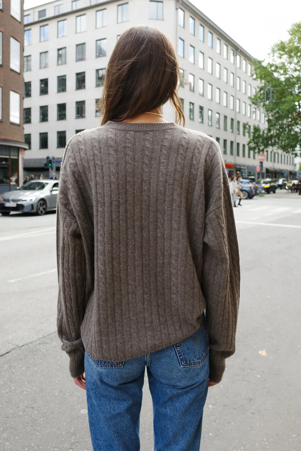 Caro Editions Cable-Knit Pullover brun cashmere