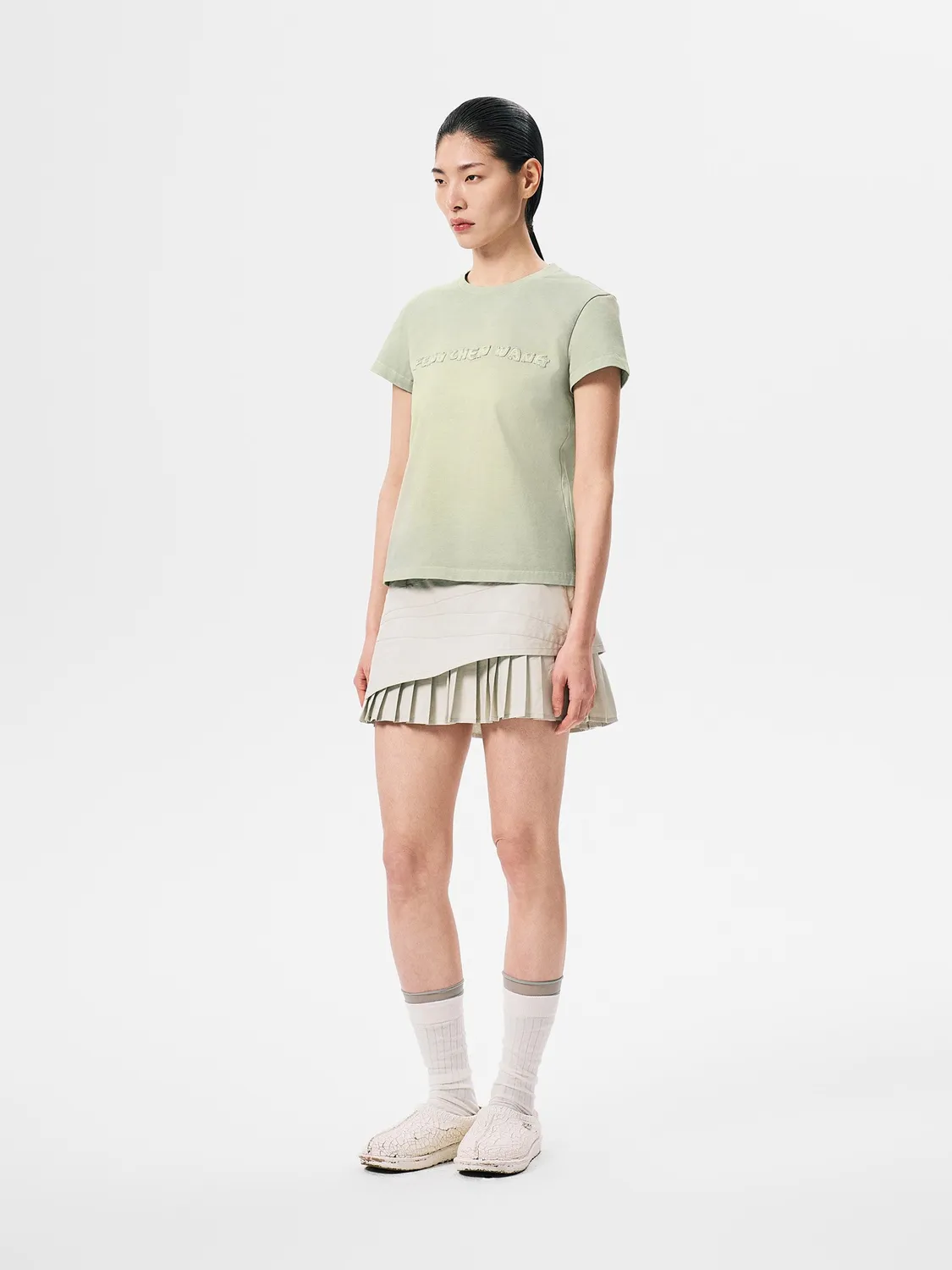Feng Chen Wang Tie-Dye Logo t-shirt unisex bomuld