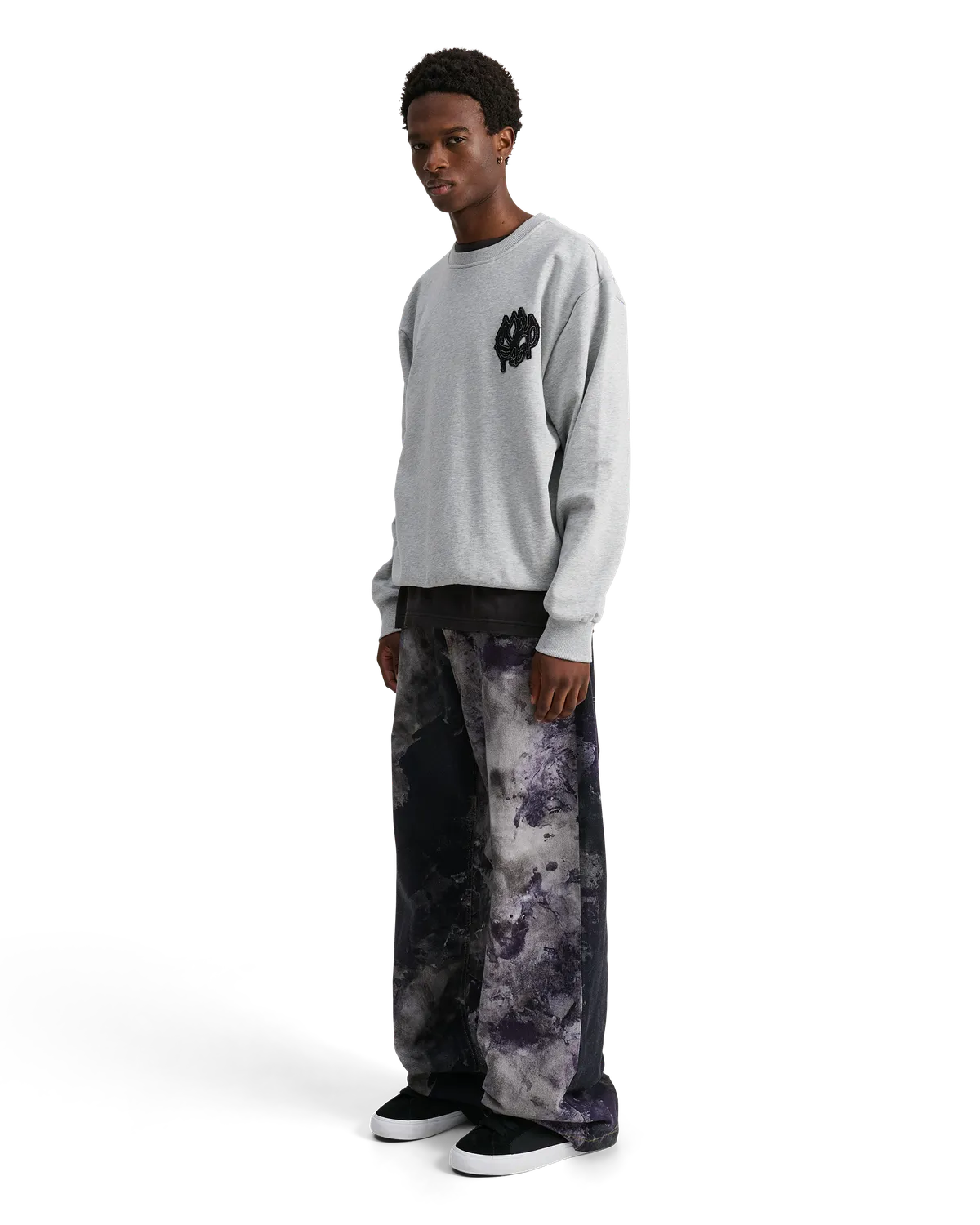 Alis Greco sweatshirt grey melange herre bomuld